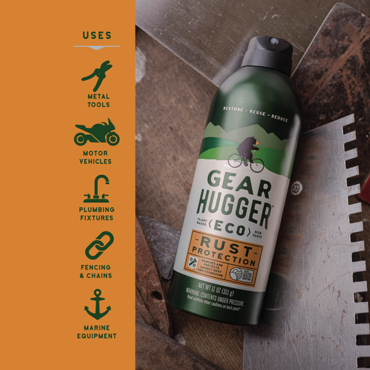 Gear Hugger Rust Protection Eco friendly spray.