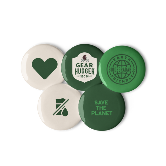 5 stylish eco friendly looking buttons.