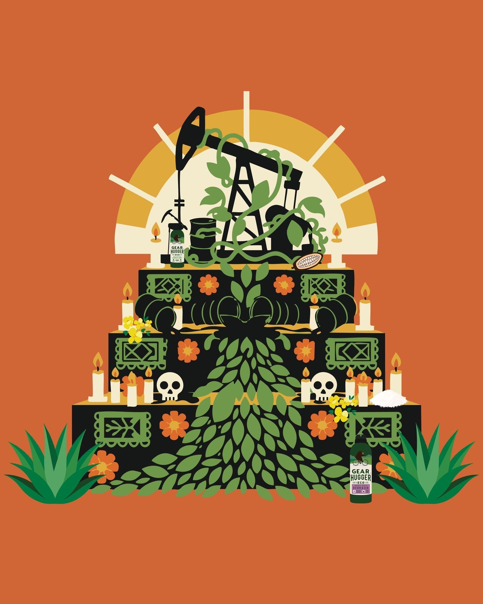 an illustration depicting the end to petroleum