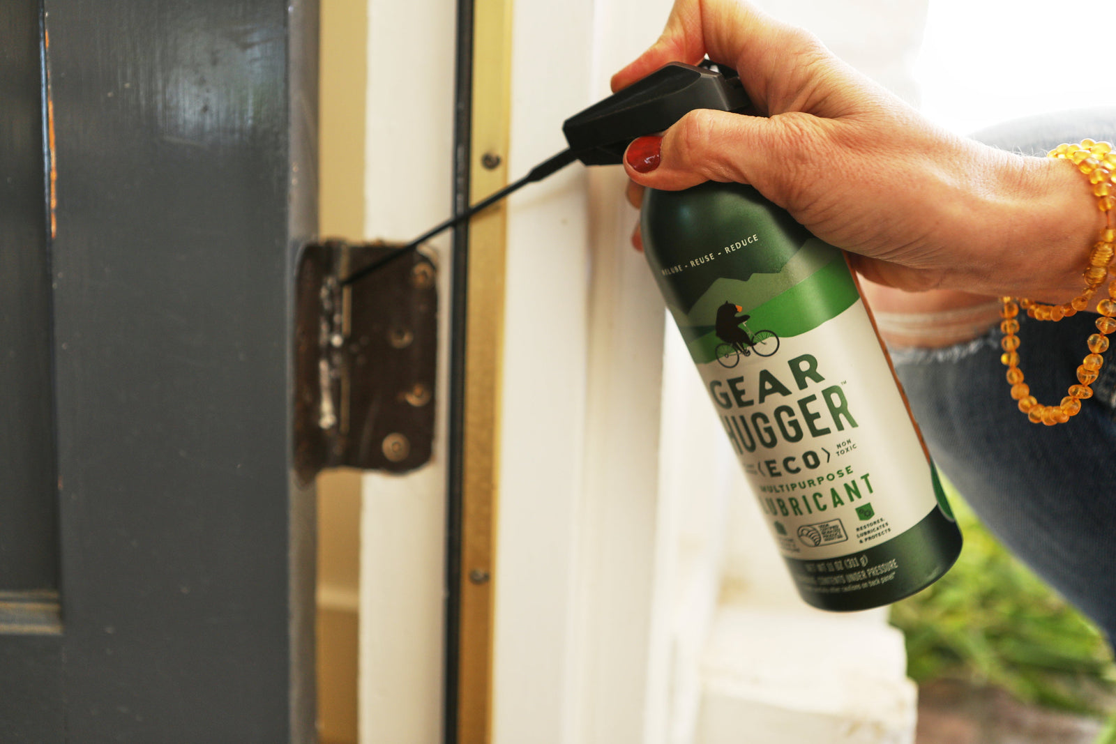gear hugger safe lubricant fixing a squeaky door