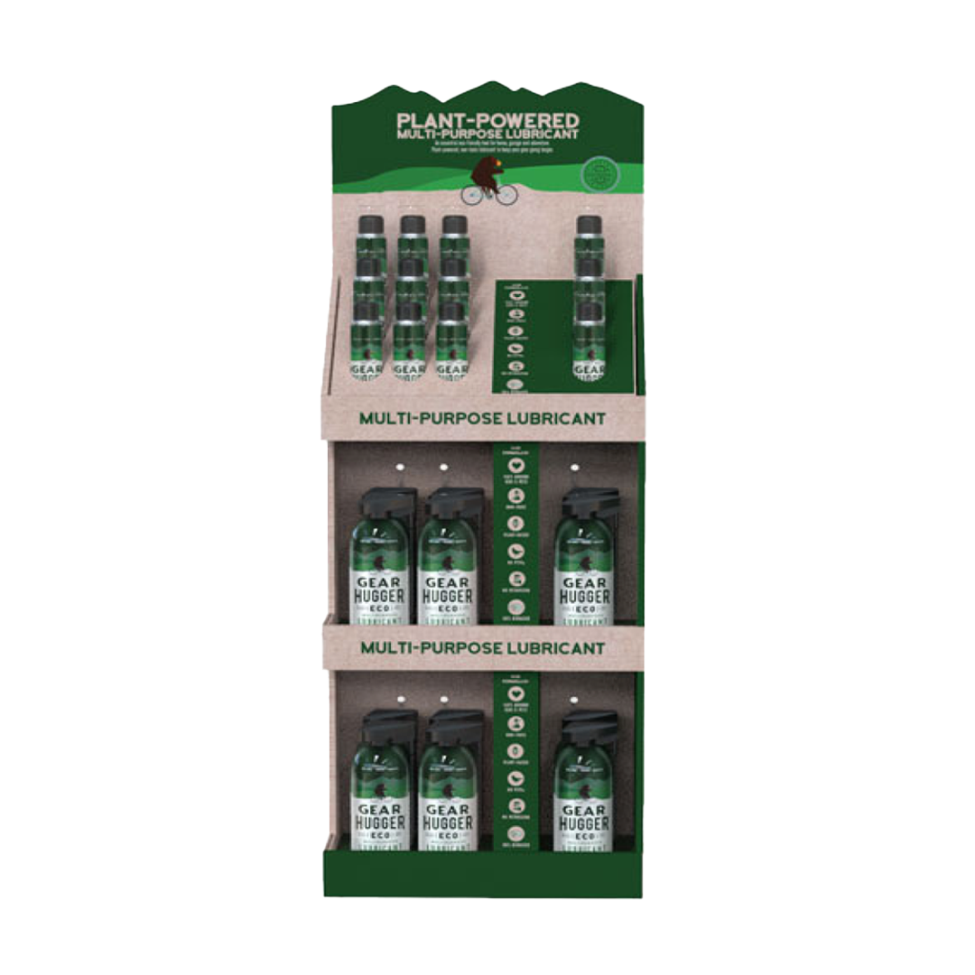 Gear Hugger Multi-Purpose Lubricant Sidekick Display – 24-Unit Floor Shipper (3oz + 11oz)