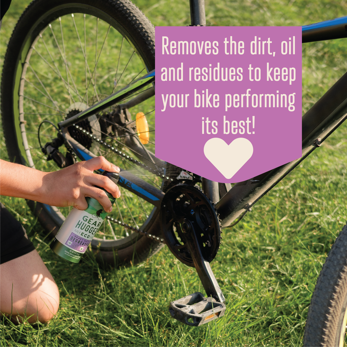 using degreaser on a bike chain