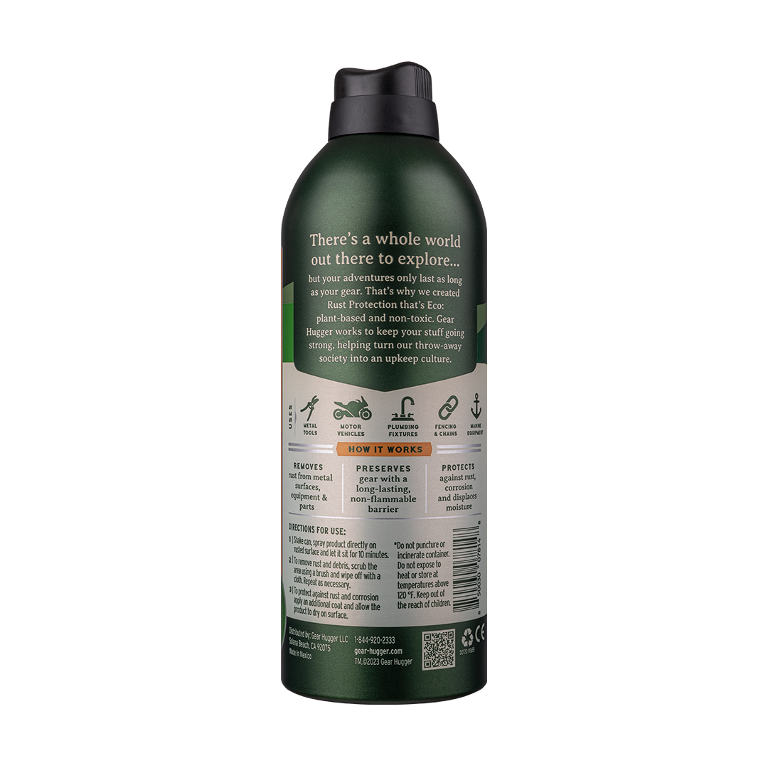 Eco rust protection spray 11oz - USDA certified 100% biobased, removes rust, prevents corrosion on metal