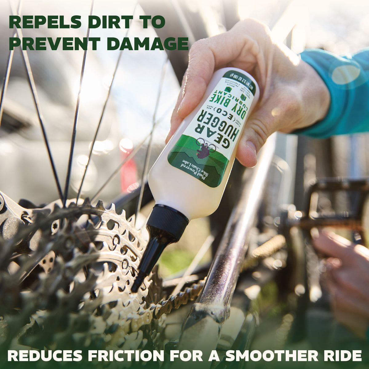 Eco Dry Bike Lubricant 3.2oz | USDA Certified 97% Biobased - Gear Hugger Eco Dry Bike Lubricant 3.2oz | USDA Certified 97% Biobased - Gear Hugger