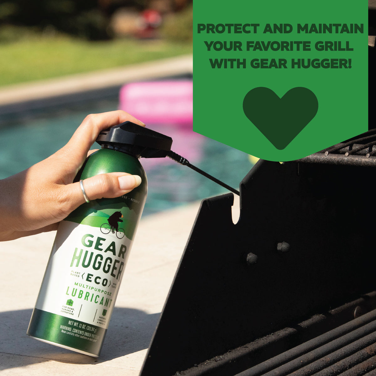 Eco multipurpose lubricant 11oz applied to grill - protect and maintain metal surfaces, plant-based