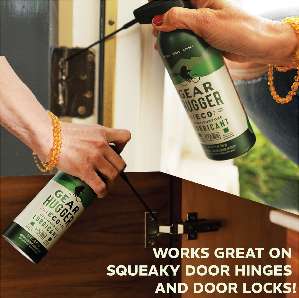 Eco multipurpose lubricant 11oz works great on squeaky door hinges and door locks - plant-based spray