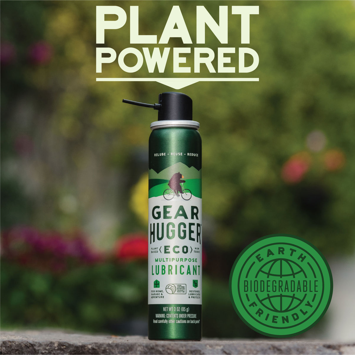 Eco multipurpose lubricant 3oz - plant powered, earth biodegradable friendly, non-toxic formula