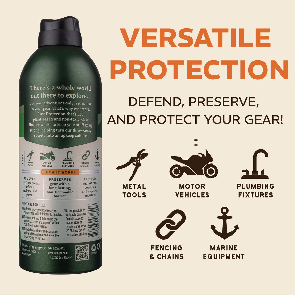 Eco rust protection versatile uses - metal tools, motor vehicles, plumbing fixtures, fencing and marine
